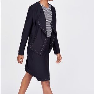 Black blazer grommet jacket